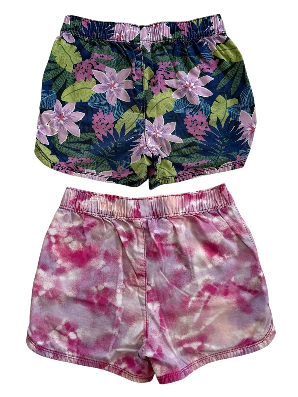 Lot of 2 The Children’s Place Tropical Print & Tie Dye Shorts Girls Size 10
